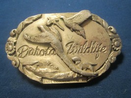 Vintage Pewter Belt Buckle DAKOTA WILDLIFE 1984 #224 of 1000 [j10p] - £30.31 GBP