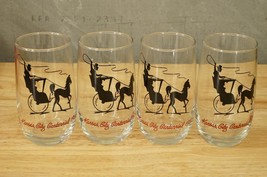 Vintage Lot 4 Souvenir Glass Tumblers Kansas City Bicentennial 1950 Handsom Cab - £23.47 GBP