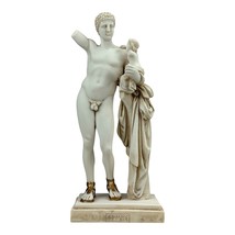 Statua in marmo fuso greco maschile di Ermetele e il bambino Dioniso - £79.38 GBP