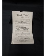 Orig. 1870 Samson Bros. PRIZE CHEWING CANDY Sales Mailer St Albans Vermo... - $46.57