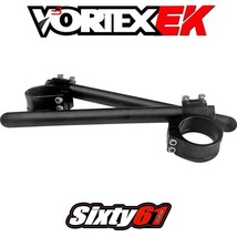 ZX6R Clip On 2013-2025 50mm 7 deg Kawasaki Handlebar Handle Bars Black V... - $166.56