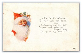 Gentle Santa Claus Merry Chirstmas Poem w Toys UNP DB Postcard P25 - £3.49 GBP