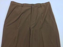 Amanda Smith Women&#39;s Brown Pants Size 14 Lined Dress Work Office Slacks - £27.52 GBP