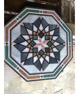28&quot; Multi Colour Inlay Marble Centre Table Top ietre Dura inlay work dec... - $2,490.68 CAD