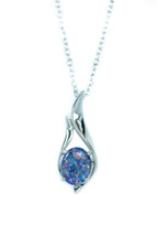 Genuine Australia Oval Opal Fire Opal Australian Triplet Opal Necklace Pendant - £116.54 GBP