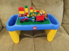 LEGO DUPLO Lap Table Building Top with Storage Bins GREEN PLATE AS IS an... - $63.35