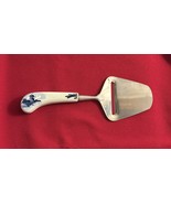 Vintage Blue Delft Cheese Slicer Knife Server Ceramic Handle with Windmill - $12.49 CAD