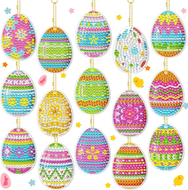15 Easter Diamond Painted Keychains Art Ornaments 5D DIY Colorful Easter... - $13.75