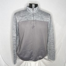 Tek Gear Men&#39;s Sweaters 1/4 Zip Fleece Pullover Gray XXL - $14.25