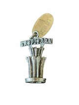 Vintage Tropicana Hotel Casino Las Vegas Nevada Sterling Silver Charm Pendant - £96.24 GBP