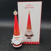 2017 Hallmark Keepsake Ornament - Jolly Santa - Cute Tall Hat Santa Claus - £11.63 GBP