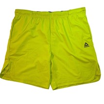 Reebok Mens 3X Neon Green Pull On Athletic Breaker Woven 9&quot; Shorts NWT - $15.99