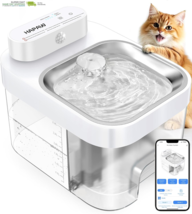 Cat Water Fountain, App Monitoring Separated Clean &amp; Waste Water Wireles... - $211.26