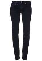 new ADIDAS women&#39;s CUPIE FIT JEANS sz 27 x 34 skinny denim navy blue pants - £23.60 GBP