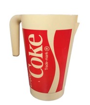 Vintage Enjoy COKE/COCA-COLA Plastic Soda Pitcher Logo ~ 1500 Ml / 50 Oz 1980s - £13.45 GBP