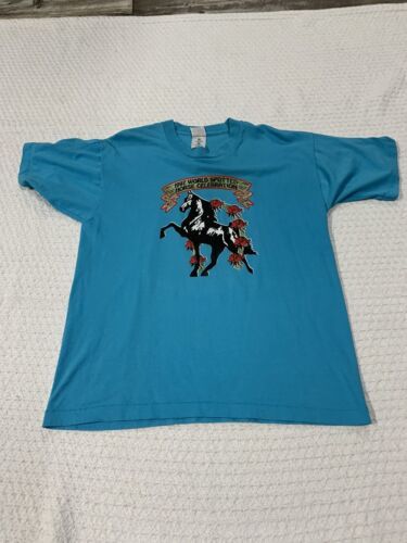 Primary image for Vintage 1997 World Spotted Horse Celebration Songle Stitch T Shirt Large