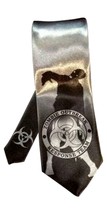 L@@K! ZOMBIE Response Team Steel gray satin neck tie! Walking dead - £29.25 GBP