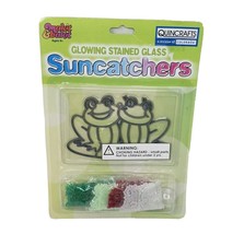 Vintage Makit &amp; Bakit Suncatcher Make Your Own Glow In Dark Stained Glass Frogs - £23.16 GBP