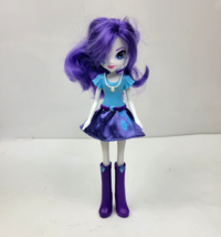 My Little Pony Equstria Girls Rarity 2014 Purple Hair Clothes &amp; Shoes Hasbro 9&quot; - £10.36 GBP