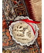 Handmade HAND CROCHET Christmas Ornaments Ball  STARCHED Elegant - $361.13 MXN