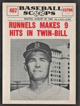 Boston Red Sox Pete Runnels 1961 Baseball Scoops # 407 Nr Mt - £2.75 GBP
