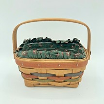 Longaberger 1991 Shades of Autumn Basket Handwoven Wicker Swing Handle Combo - $28.01