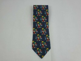 Disney Men&#39;s Mickey Mouse Golf 100% Silk Tie by Mickey &amp; Co. Vintage Pre-owned - £10.24 GBP