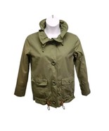 J Crew Caprice Utility Jacket Womens 6 Army Green Drawstring Cinch Snap ... - $19.80