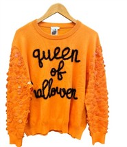 Queen Of Sparkles women&#39;s queen of halloween sweater in Orange - $113.00