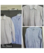 Lot of 2 Peter Millar Men&#39;s Button Down Shirts Sz M Plaid Long Sleeve - $22.12