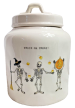 Rae Dunn Trick Or Treat! Skeletons Halloween Cookie Canister  - $79.95