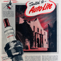 1947 Auto-Lite Spark Plugs Advertisement Automobilia Parts Supply Vintag... - $15.06 CAD