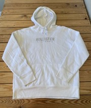 Hollister Men’s Pullover hoodie sweatshirt size M White Cd - $19.79