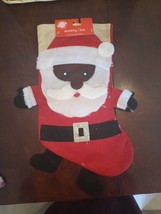 African American Santa Stocking-Brand New-SHIPS N 24 HOURS - £11.26 GBP