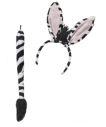 FORUM DELUXE ZEBRA PLUSH ANIMAL SET EARS & TAIL UNISEX COSTUME ACCESSORY... - $307.54 MXN FORUM DELUXE ZEBRA PLUSH ANIMAL SET EARS & TAIL UNISEX COSTUME ACCESSORY... - $307.54 MXN