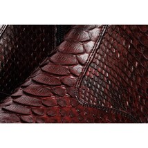The Boss Burgundy Snake Zip-Up Leather Men Boot Limited Edition image 3