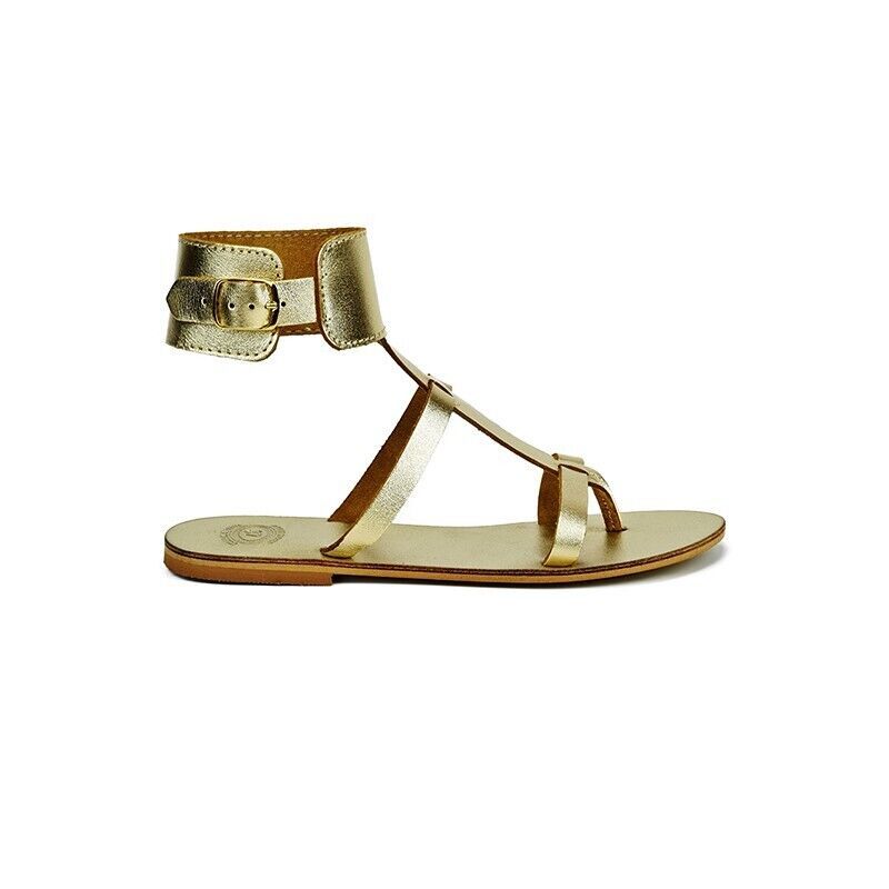 Women gladiator sandals leather handmade fashion black silver gold natural Item image 4