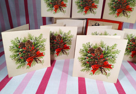 Charming 1950&#39;s Gibson Holiday Pine Cone Design Letter-ettes with Envelopes +Box - £8.01 GBP
