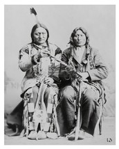 Chief Sitting Bull And His Nephew One Bull Native Americans 8X10 Photo - £6.72 GBP
