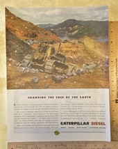 Vintage Print Ad Caterpillar Diesel Earthmoving Equipment 1940s 13.5" x 10.25" - $13.71