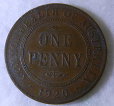 1920  Australia Australian Penny No Dots Sydney - $23.75