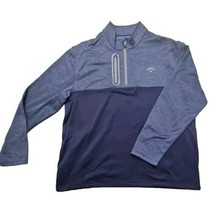 Callaway Mens 2XL Blue 1/4 Zip Golf Pullover With Zipper Pocket - $19.24