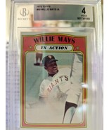 1972 Topps Baseball In Action Willie Mays #50 BVG 4 - $29.70