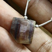 Fluorite Faceted Facny Pendant Briolette Natural Loose Gemstone Making J... - £4.02 GBP