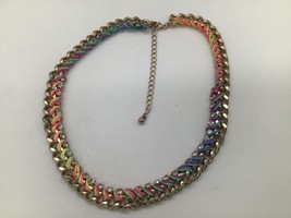 16 Inch Gold Tone Metal Chain Choker Necklace - $185.67 MXN
