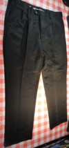 Perry Ellis Portfolio Mens BLACK Classic Fit Double Pleat Dress Pants 40X32 - £19.39 GBP