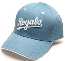 Kansas City Royals FF Columbia Blue Cooperstown MVP Hat Cap Adult Men Adjustable - £18.12 GBP