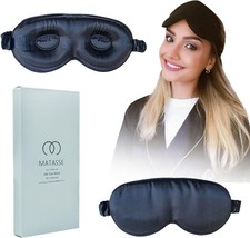 MATASSE Silk Your Life Silk Eye Sleeping Mask - 3D Contoured Eye Mask for Sleepi - £27.68 GBP