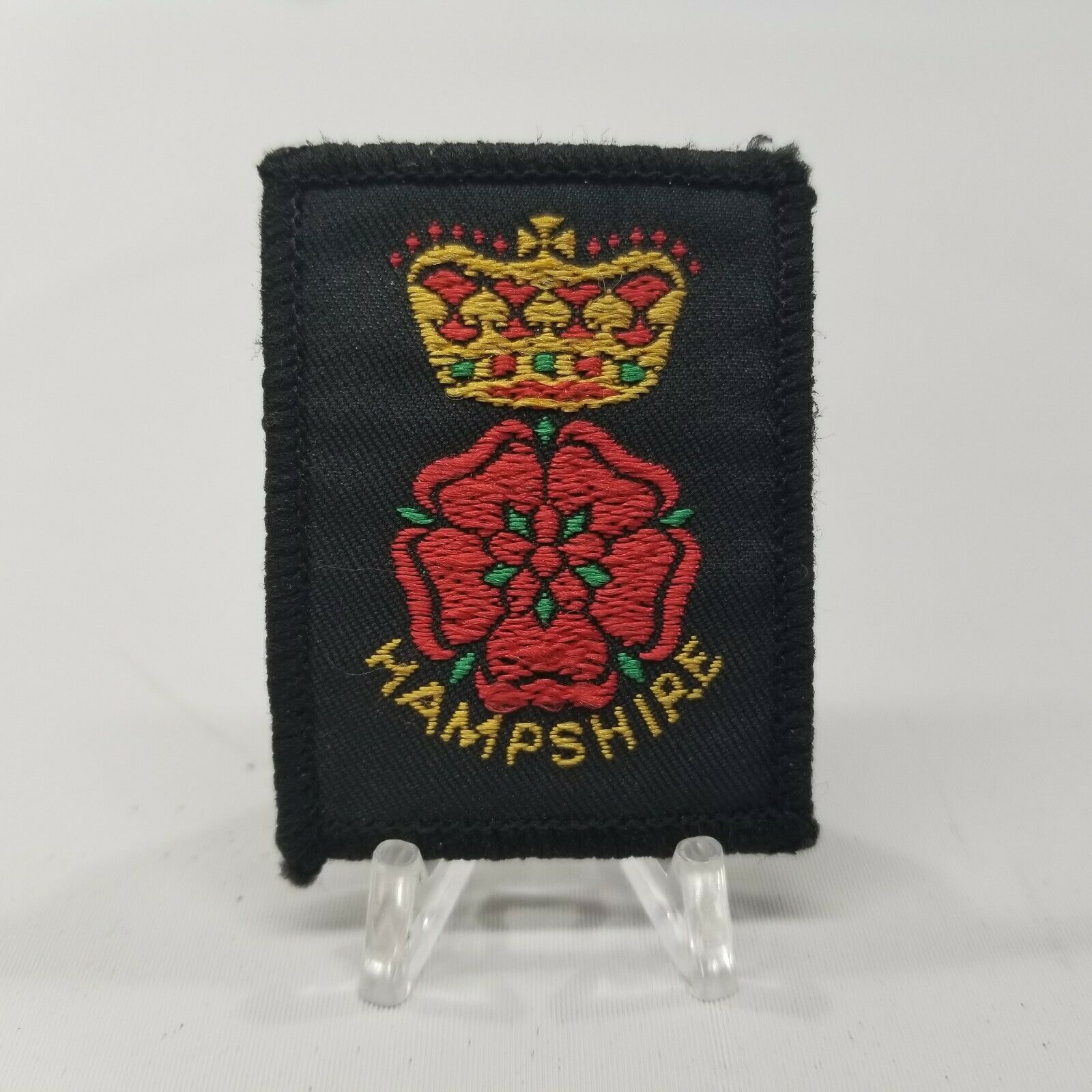 Vintage English Scouting Hampshire Scout District Sew-On 1.5&quot;x2&quot; Patch - $9.78