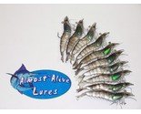 Artificial Soft Plastic Shrimp Bait Lure 4.25&quot; Black Rigged Almost Alive... - $21.99